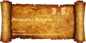Medgyesi Botond névjegykártya